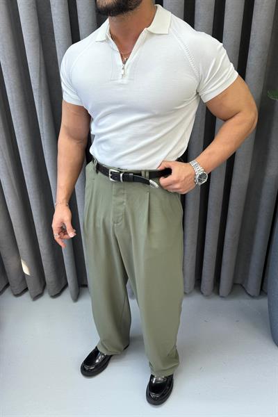 REGLAN KOL FERMUARLI TRİKO BEYAZ