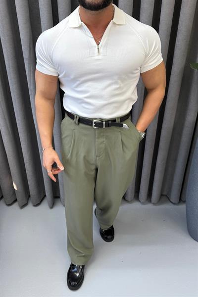 REGLAN KOL FERMUARLI TRİKO BEYAZ