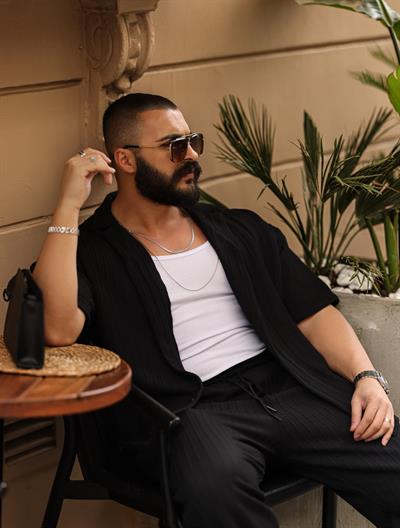 Siyah Çizgi Detaylı Oversize Alt Üst Takım 