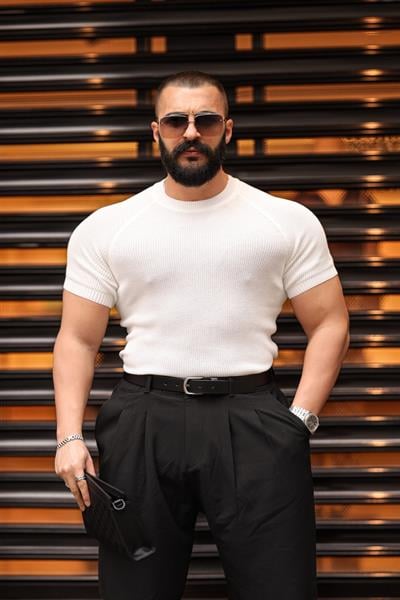 SLİM FİT BEYAZ TRİKO