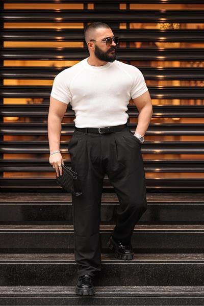 SLİM FİT BEYAZ TRİKO