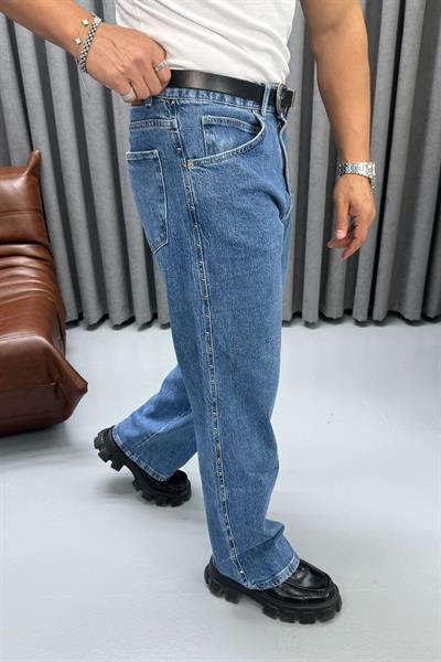 ZIMBA DETAYLI BAGGY JEAN MAVİ