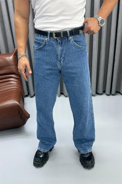 ZIMBA DETAYLI BAGGY JEAN MAVİ