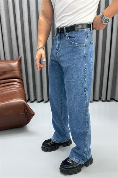 ZIMBA DETAYLI BAGGY JEAN MAVİ