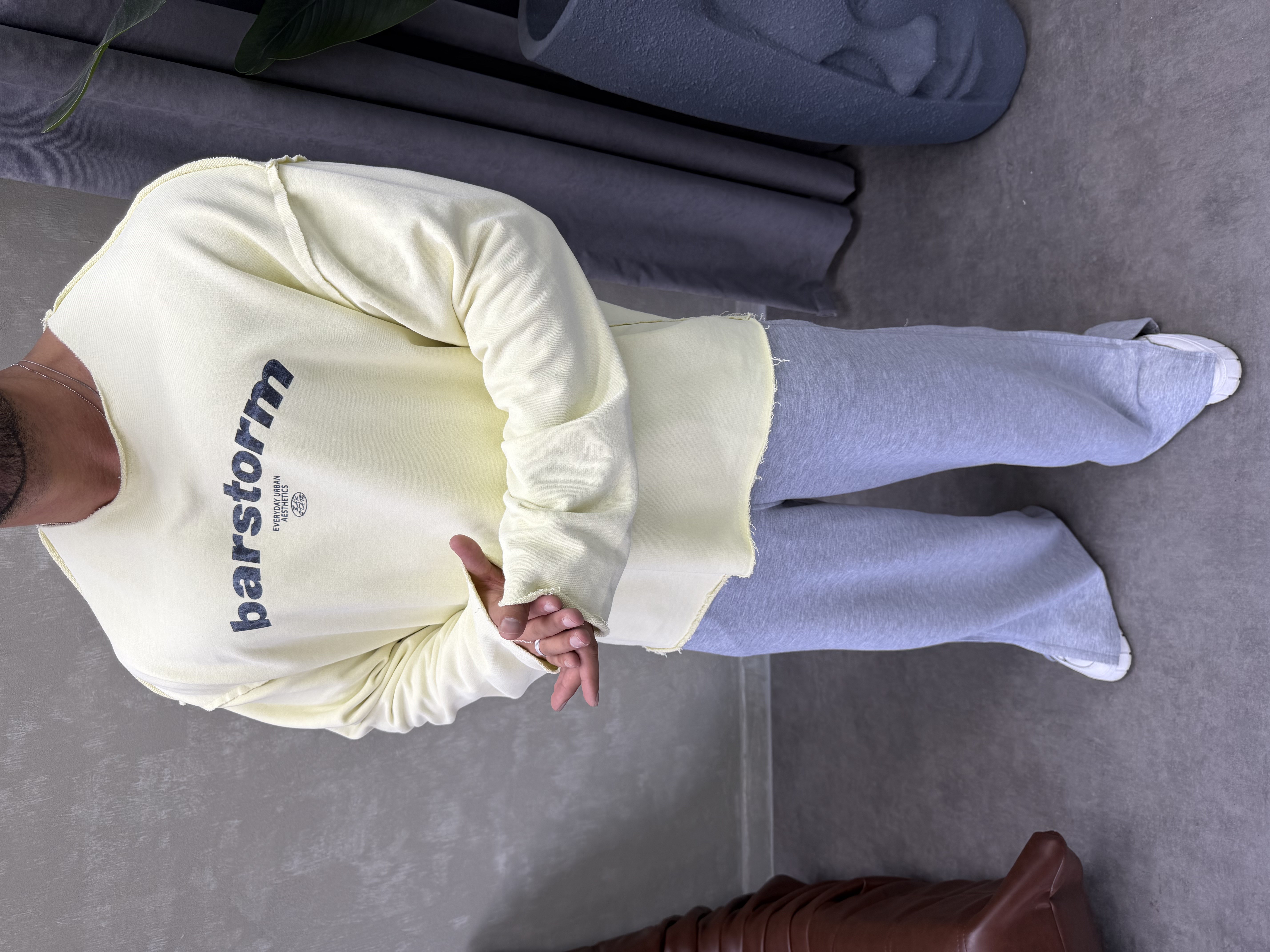   ÖZEL SERİ ÇİFT TARAFLI OVERSIZE SWEAT SARI