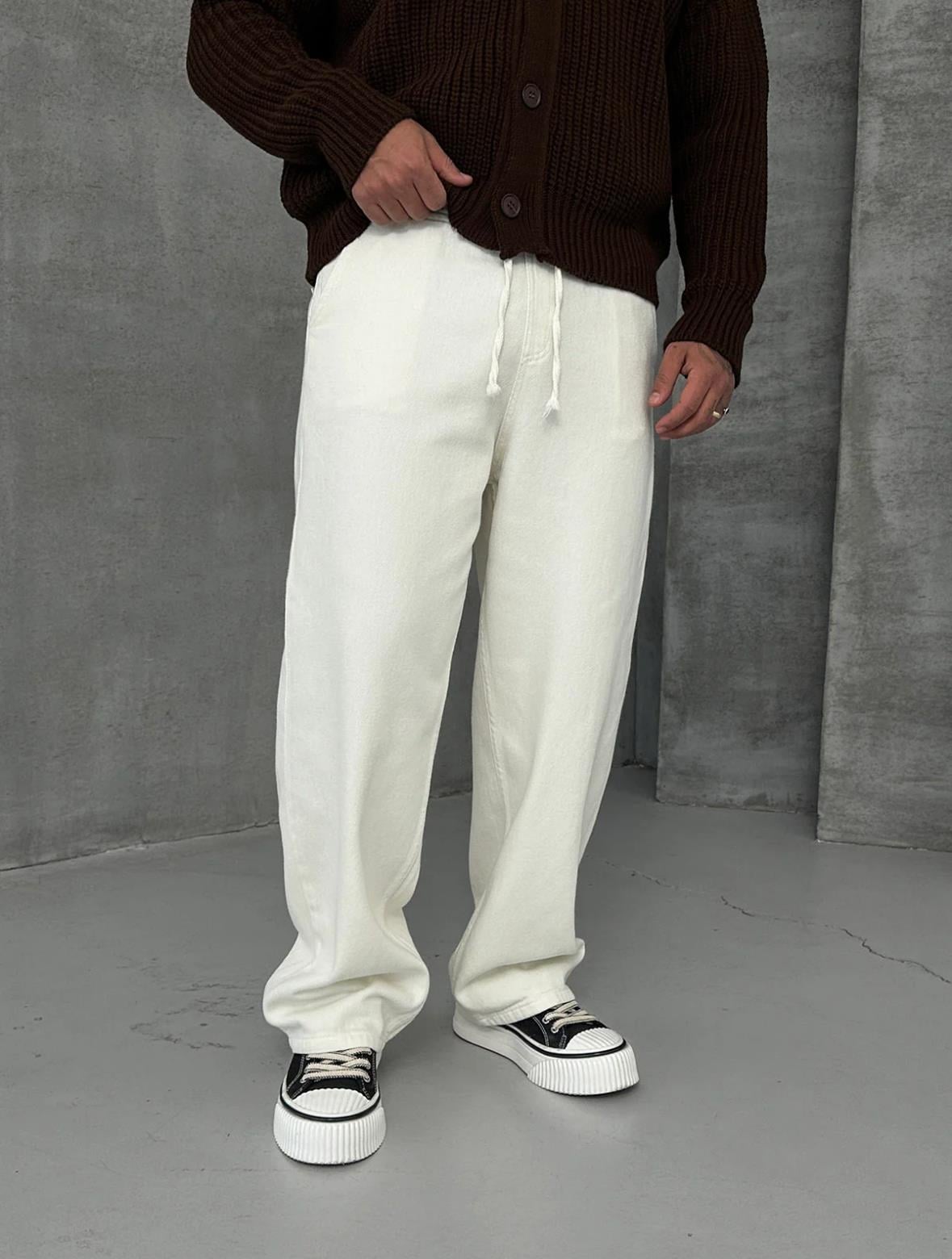 BAGGY KALIP GABARDİN PANTOLON BEJ