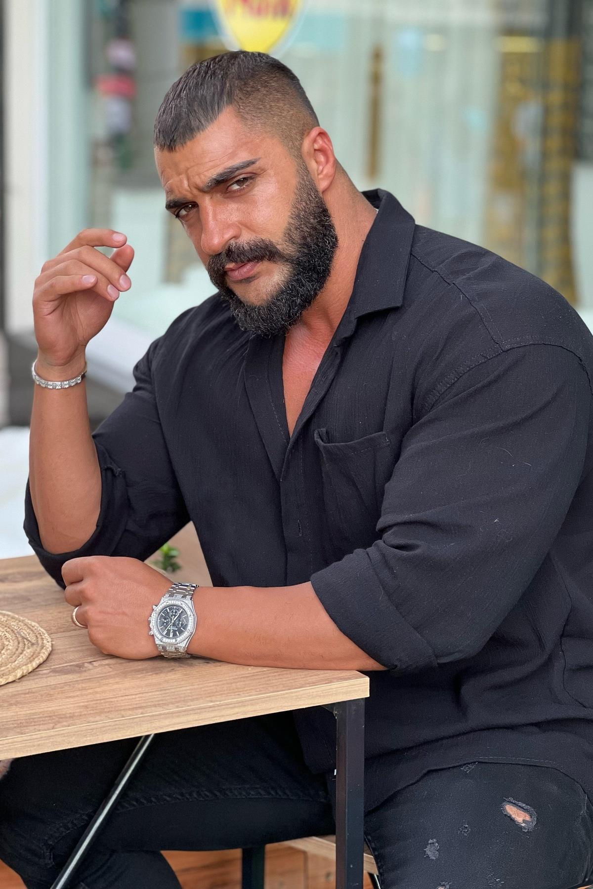 krınkıl gömlek siyah