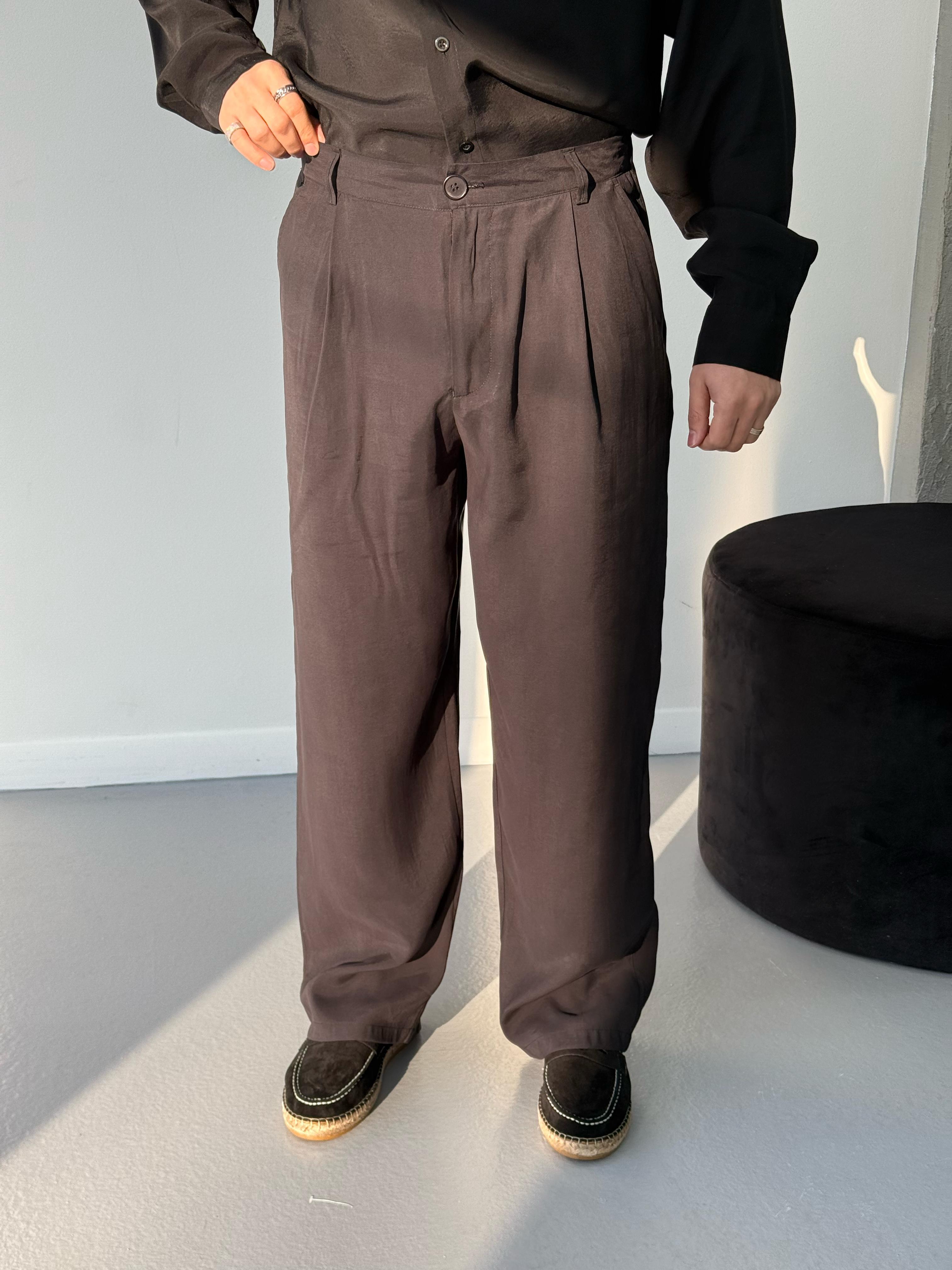Premium Baggy Modal Kumaş Pantolon Siyah