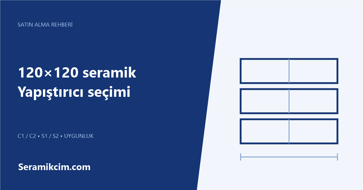 120×120 seramik — Yapıştırıcı seçimi
