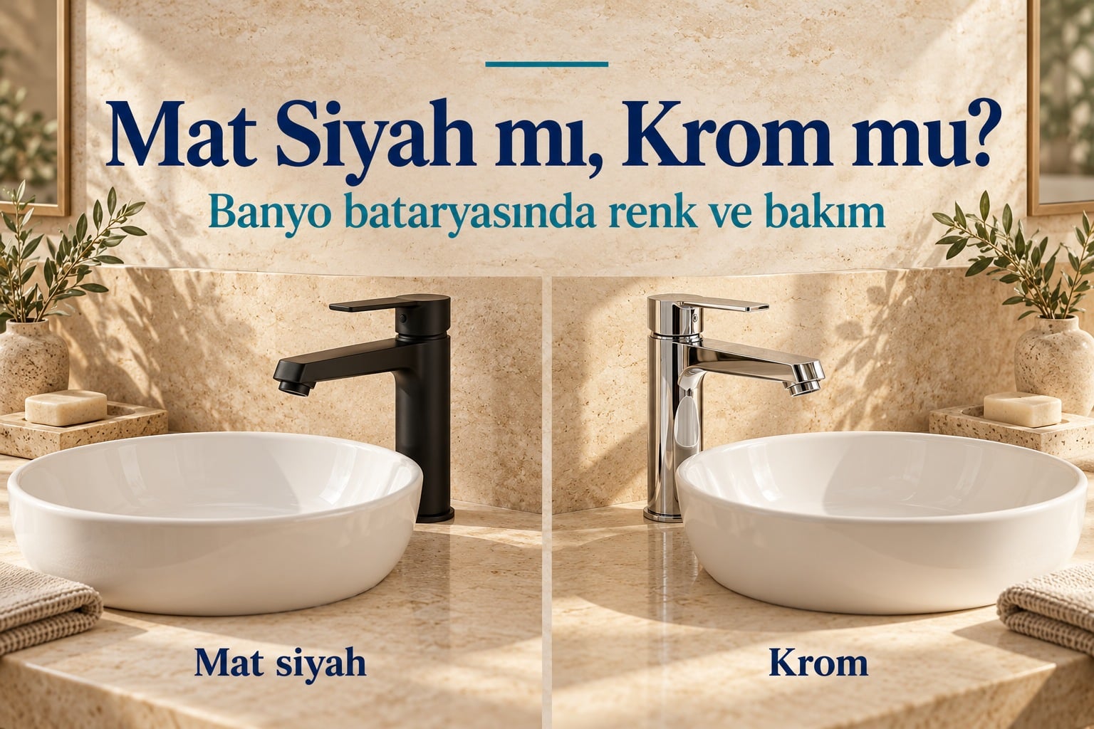 Mat Siyah mı, Krom mu? Banyo Bataryasında Renk ve Bakım Rehberi