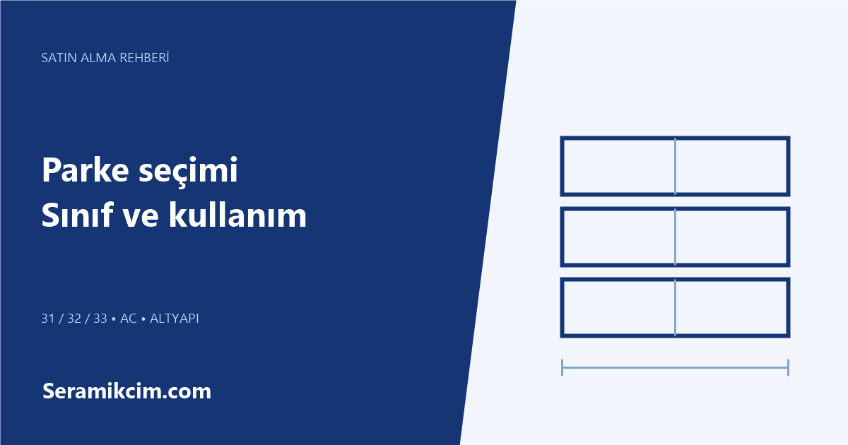 Parke seçimi — Sınıf ve kullanım