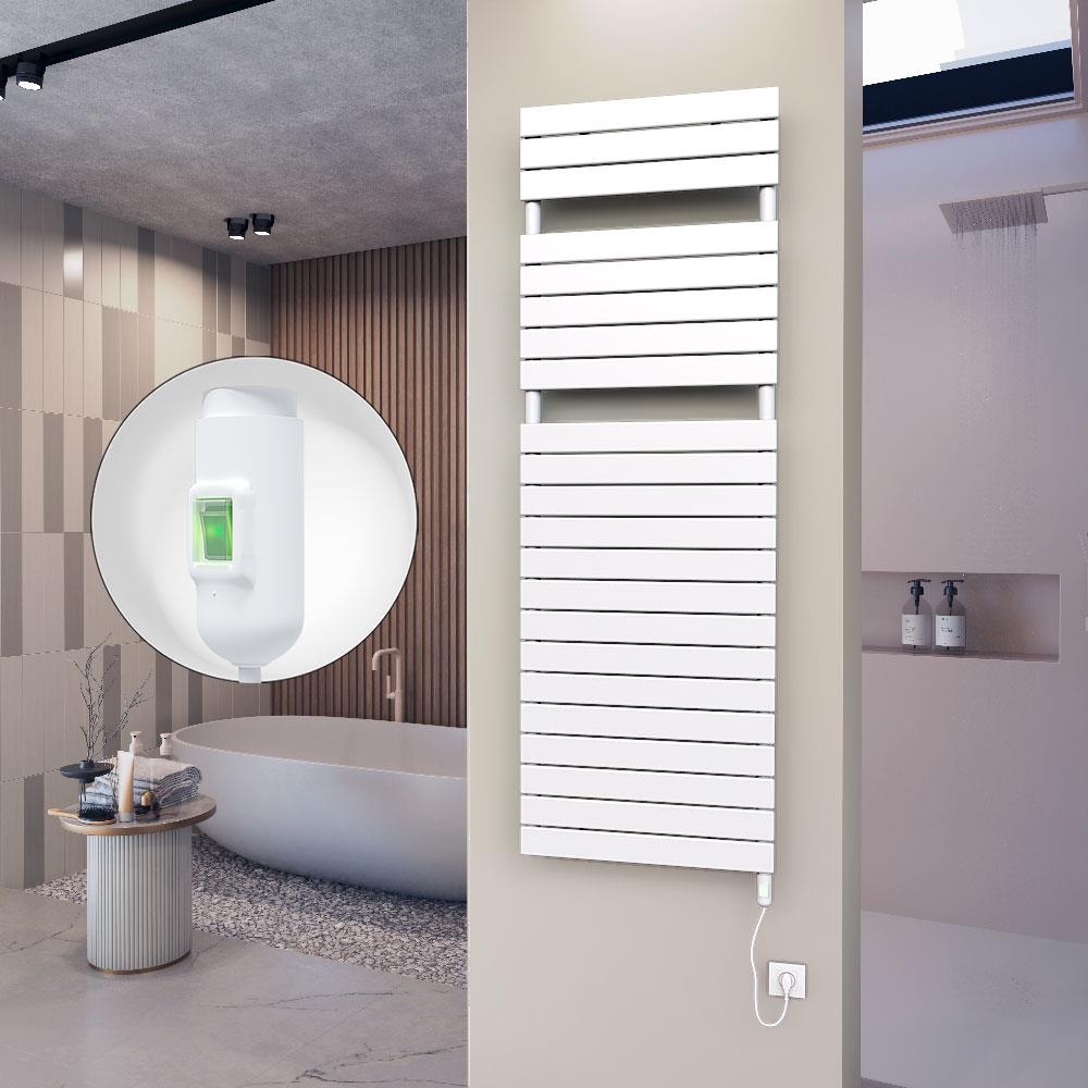 10H Elektrikli Havlupan 600x1772 Beyaz (On/Off Düğmeli) 900 W