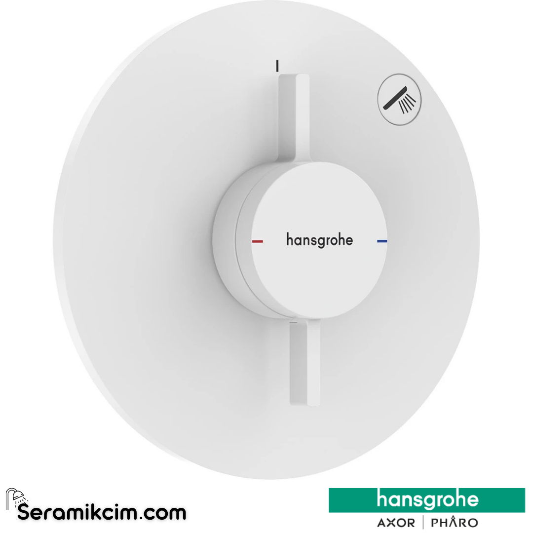 Hansgrohe Duoturn S Ankastre Banyo Bataryası 1 Çıkış Mat Beyaz 75618700