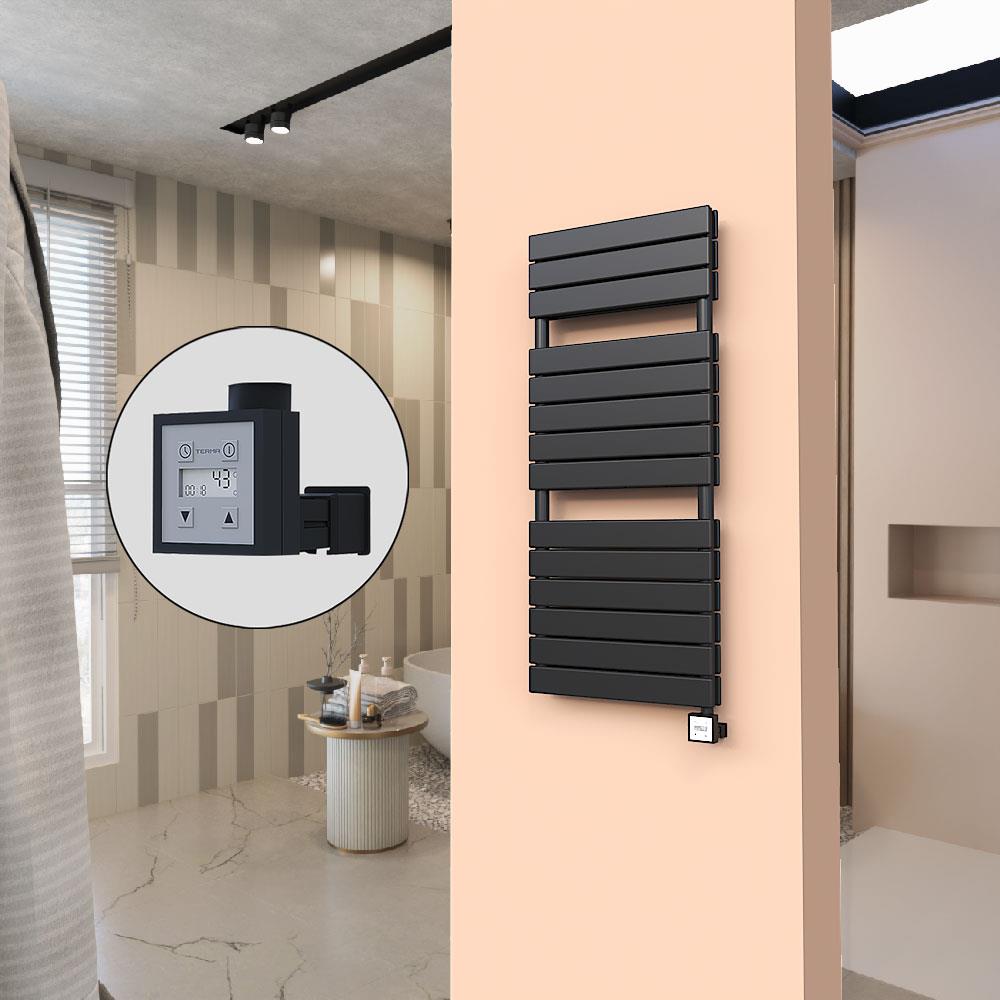 20H Elektrikli Havlupan 500x1180 Mat Siyah Ktx3 1000 W