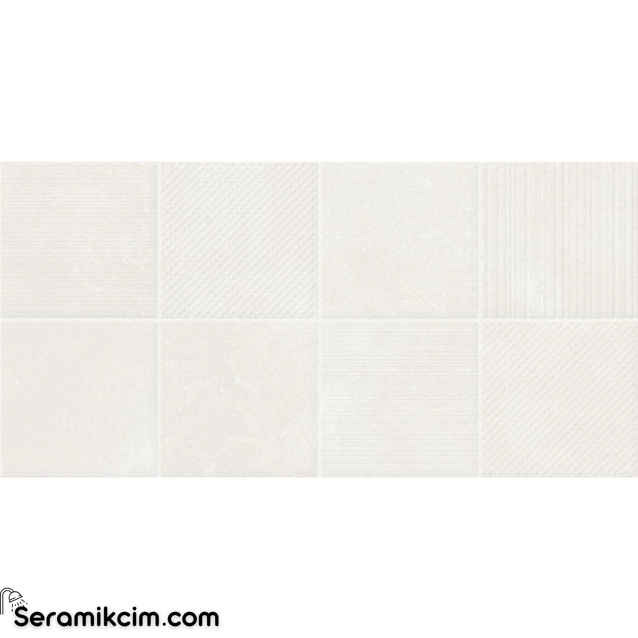 30X60D Cementside Grej Kare Dekor Mat Nr