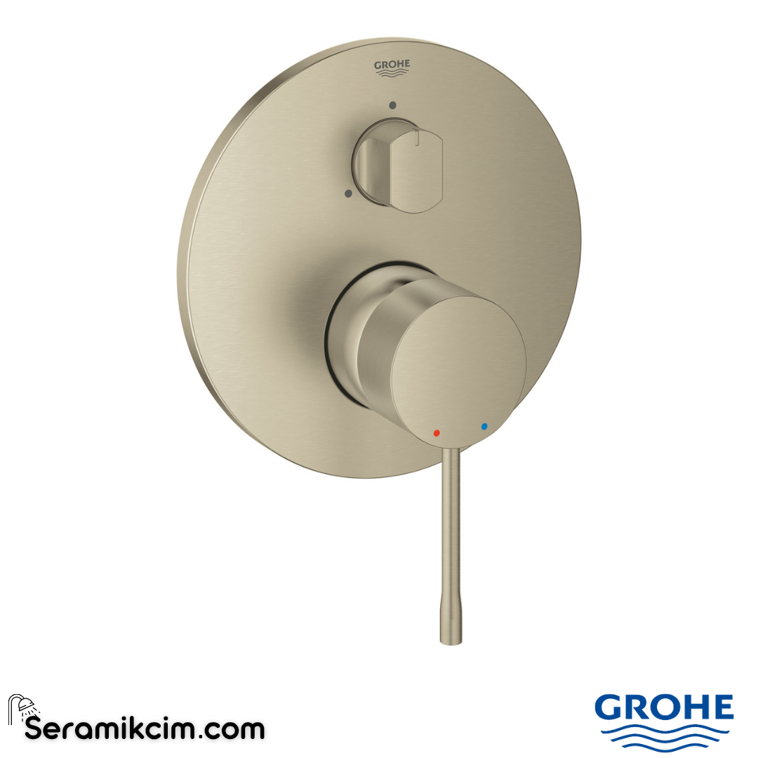 Grohe Essence Ankastre Banyo/Duş Bataryası (Sıva Üstü Grubu) 3 Yollu Fırçalı Nikel 24092EN1