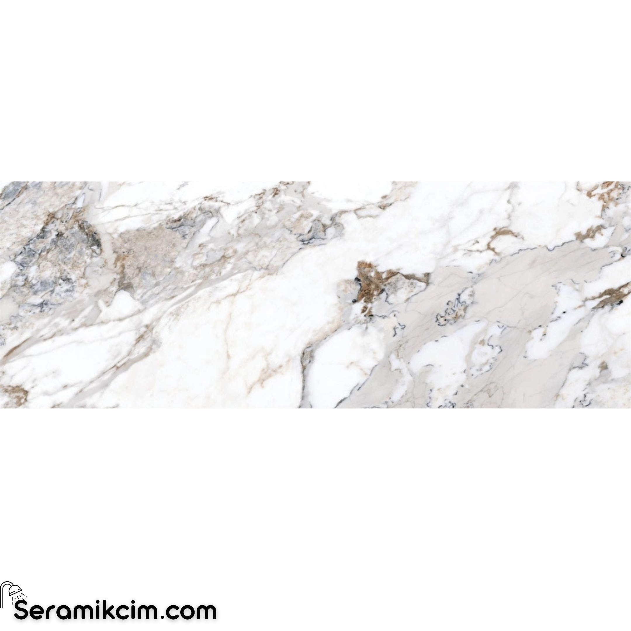 40X120D Marble-X Breccia Capraı Beyaz Parlak 7Mm 8R