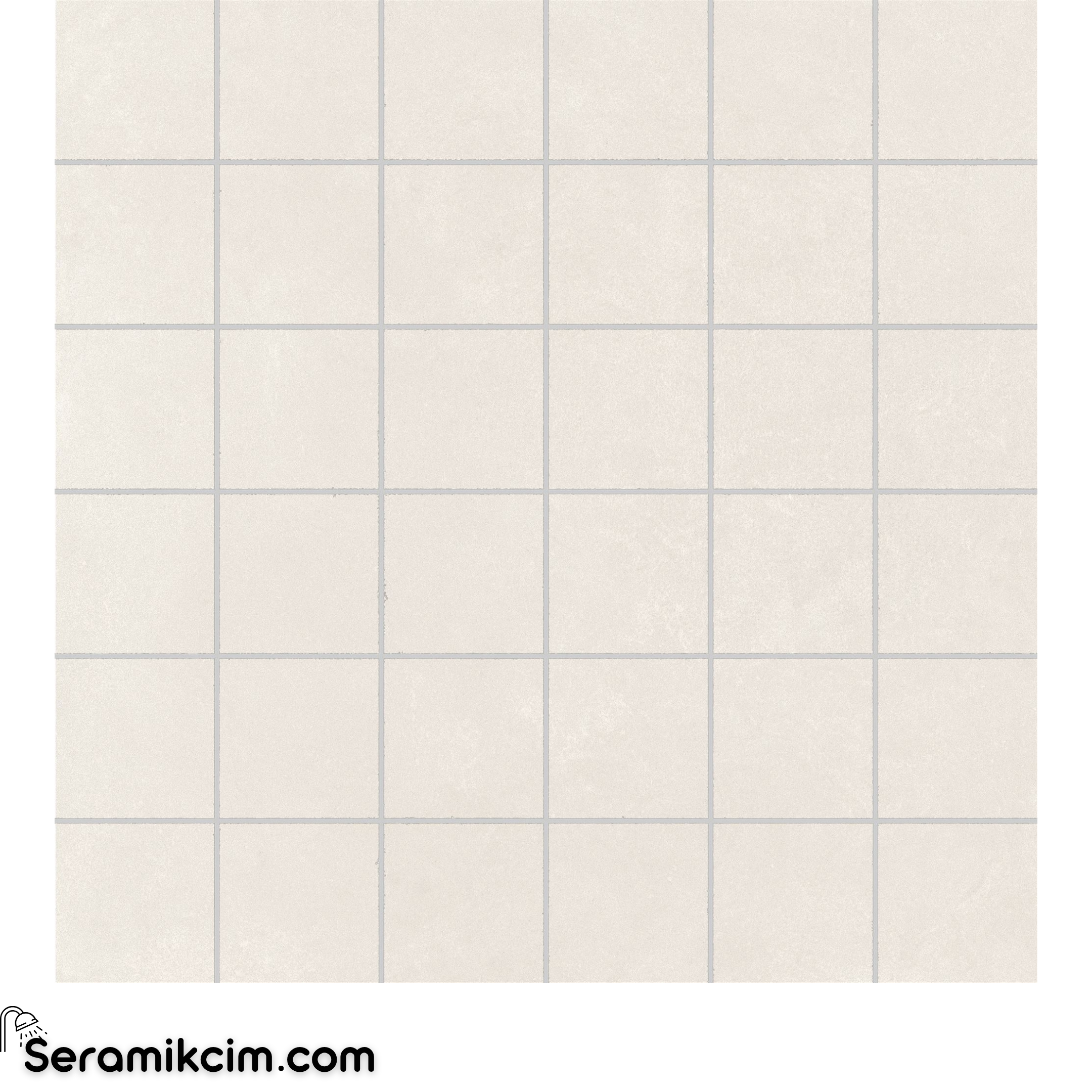 5X5 Cementera Açık Gri Kesim Mozaik R10B 7R