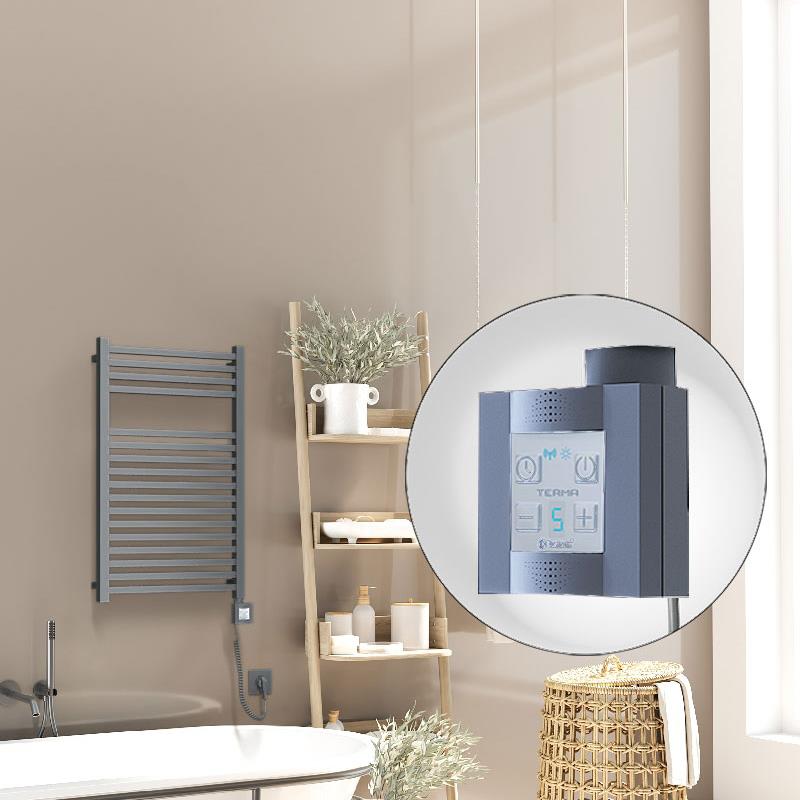 Barbados Elektrikli Havlupan 500x800 Antrasit Texture (KTX4 Termostat) 600W Spiral Kablolu