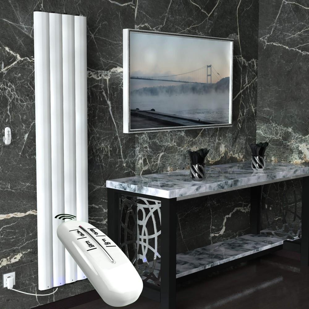 Elektrikli Alüminyum Radyatör 800 Watt 1800x400 Beyaz Uzaktan Kumandalı