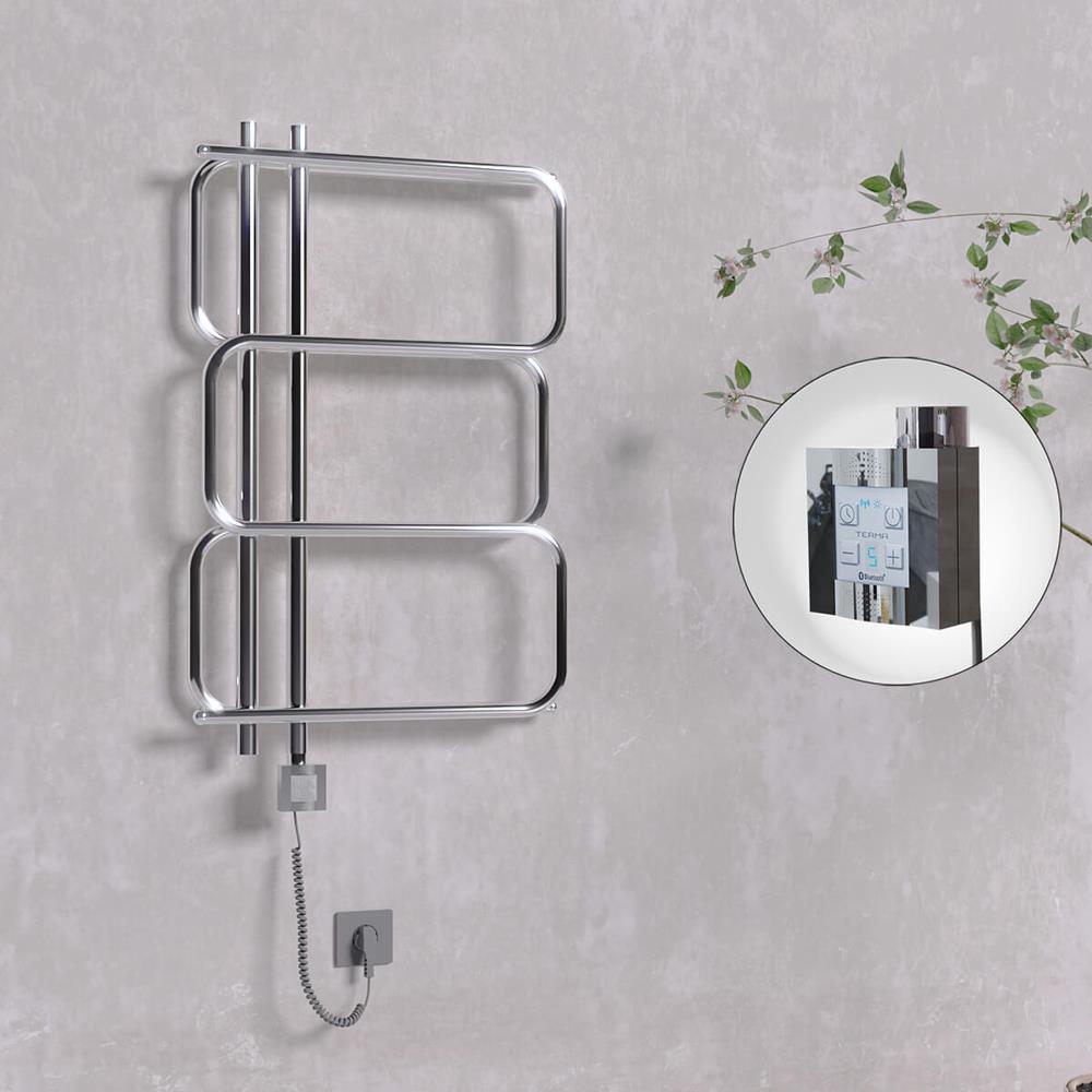 MATSU Elektrikli Havlupan 540x884  Krom (KTX4 Termostat) 200W Spiral Kablolu