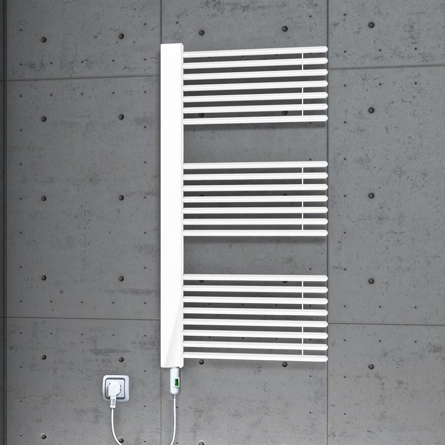 Male Elektrikli Havlupan 600x1190 Beyaz (On/Off Düğmeli) 900 W