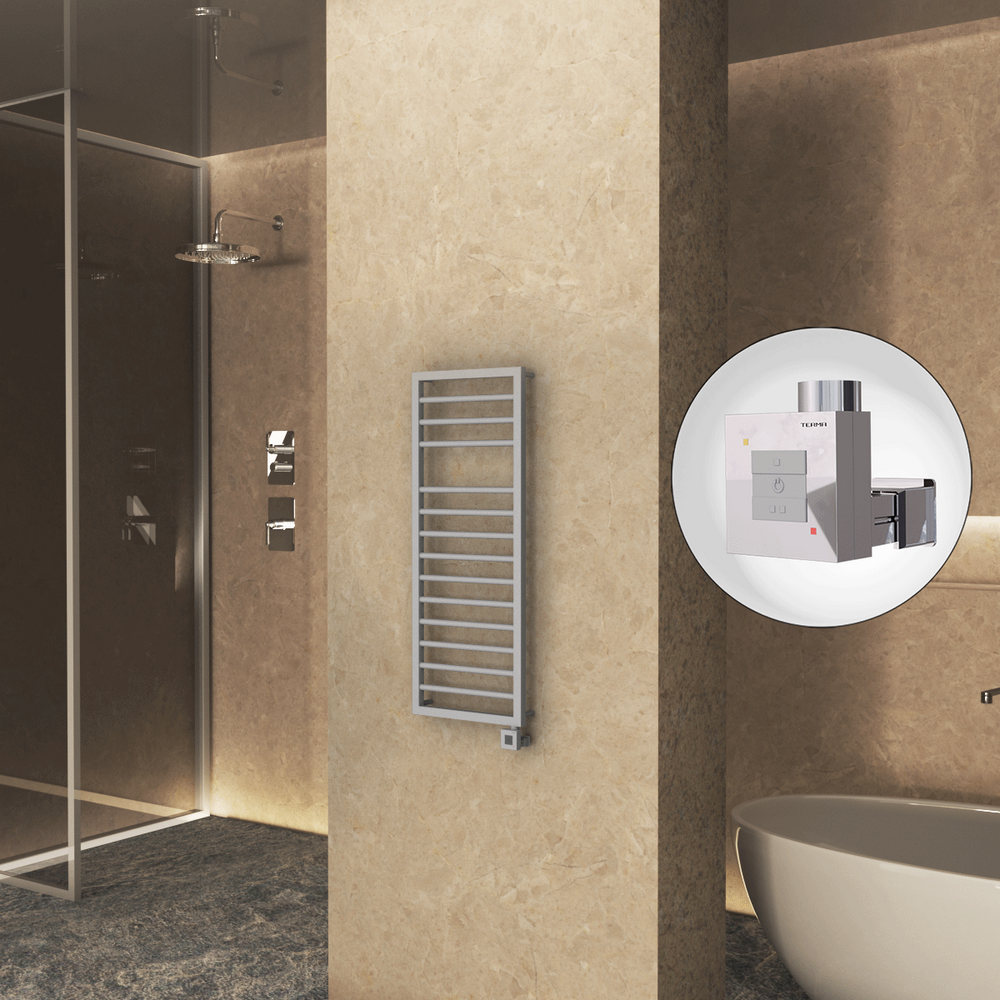 NAXOS Elektrikli Havlupan 500x1193 Gri 7012 Texture (KTX1 Termostat) 600W