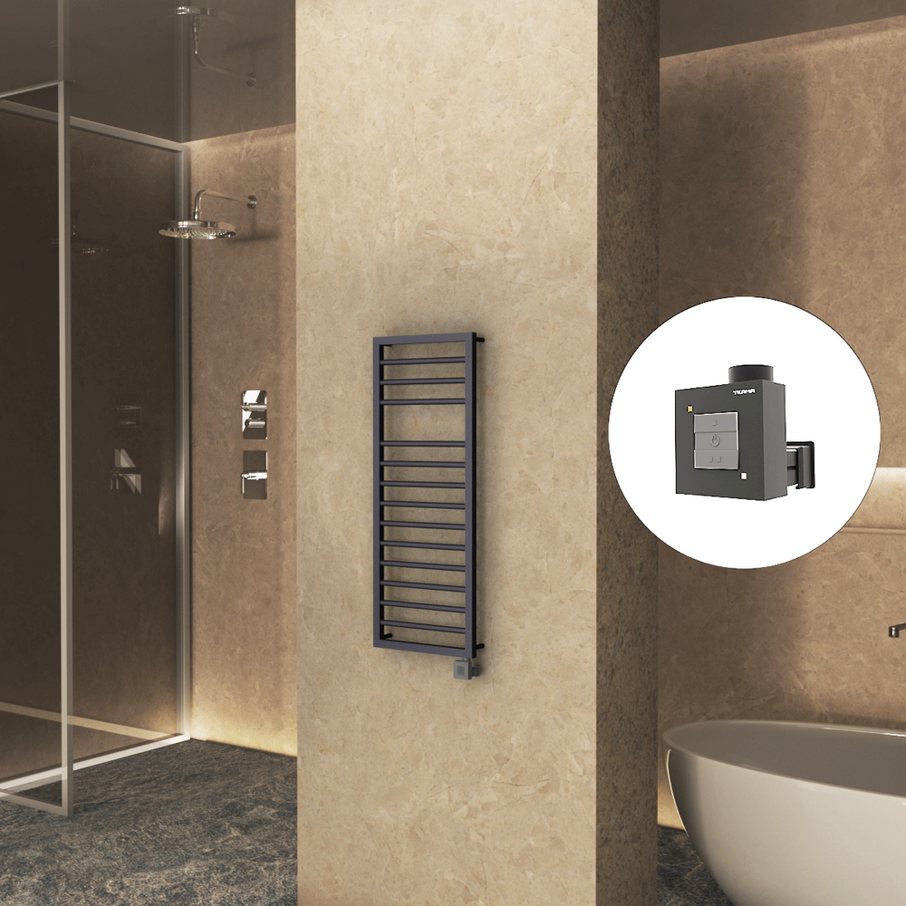 NAXOS Elektrikli Havlupan 500x1193 Koyu Antrasit Texture (KTX1 Termostat) 600W