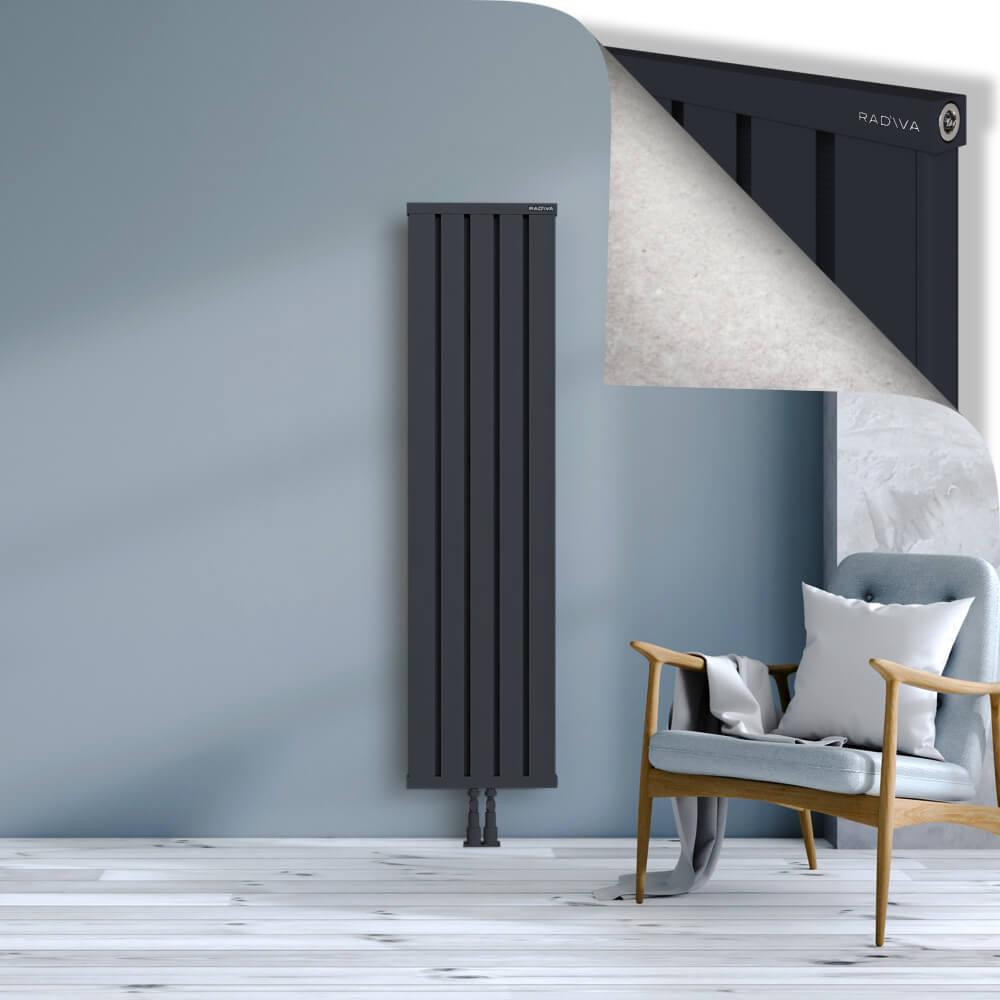 OBI Dekoratif Alüminyum Radyatör 1600x404 Koyu Antrasit