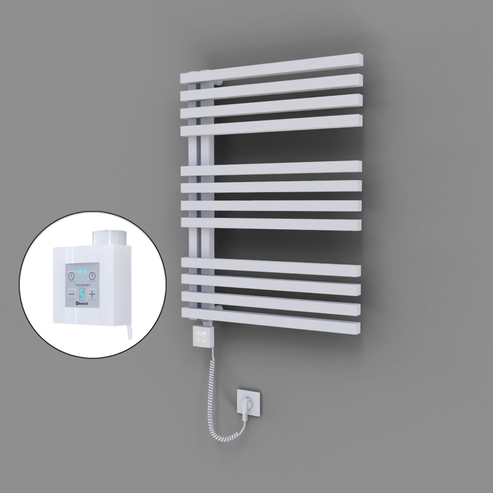 Oka Dekoratif Elektrikli Havlupan 600x800 Beyaz (KTX4 Termostat) 600W Spiral Kablolu