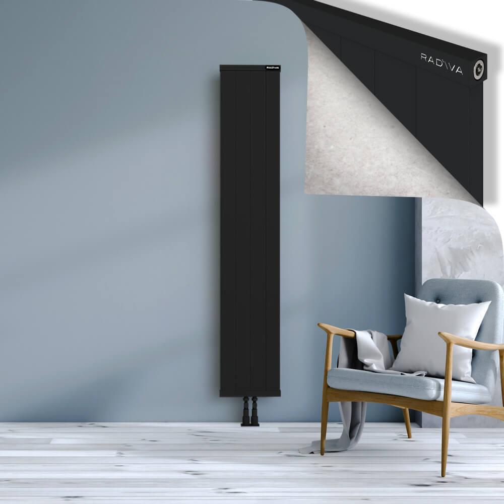 RIO Dekoratif Alüminyum Radyatör 1800x404 Siyah