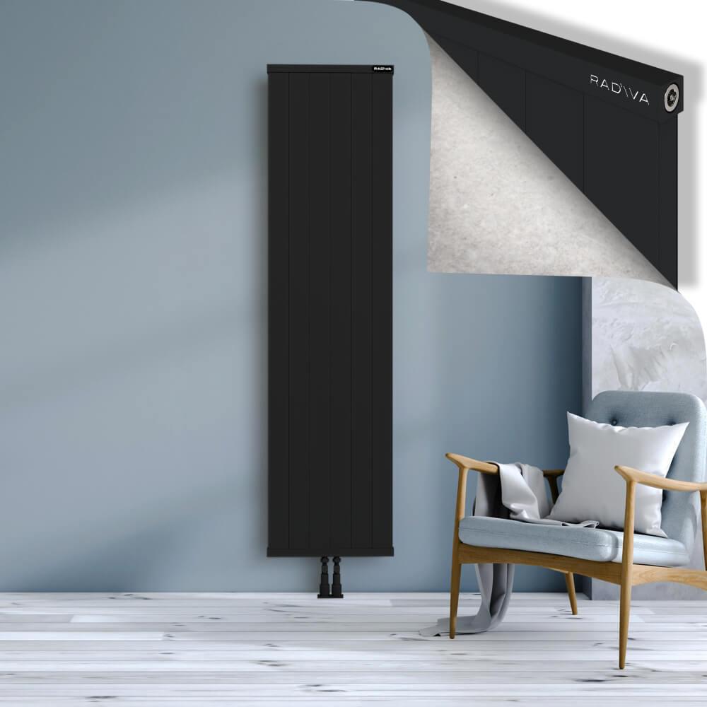 RIO Dekoratif Alüminyum Radyatör 1900x604 Siyah