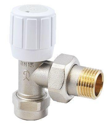 Radyatör Vanası 1/2'' Eko Köşe Pex (16*2mm Boru Bağl. Rakorlu)