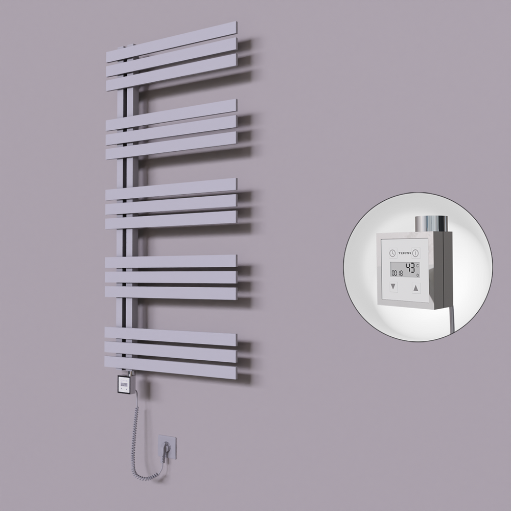 Thames Dekoratif Elektrikli Havlupan 500x1200 Gri (KTX3 Termostat) 600W Spiral Kablolu