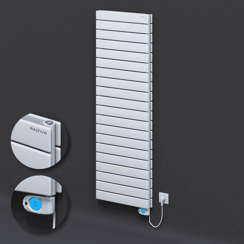 Tip 20H Elektrikli Çelik Dekoratif Radyatör 1476x500 Beyaz (Musa Termostat) 1200W