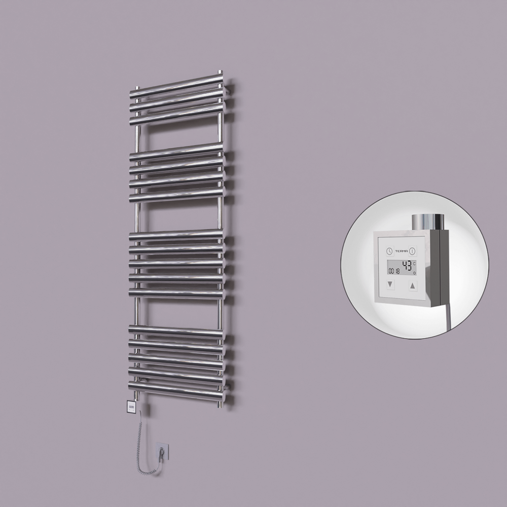 Volga Dekoratif Elektrikli Havlupan 600x1600 Krom (KTX3 Termostat) 600W Spiral Kablolu