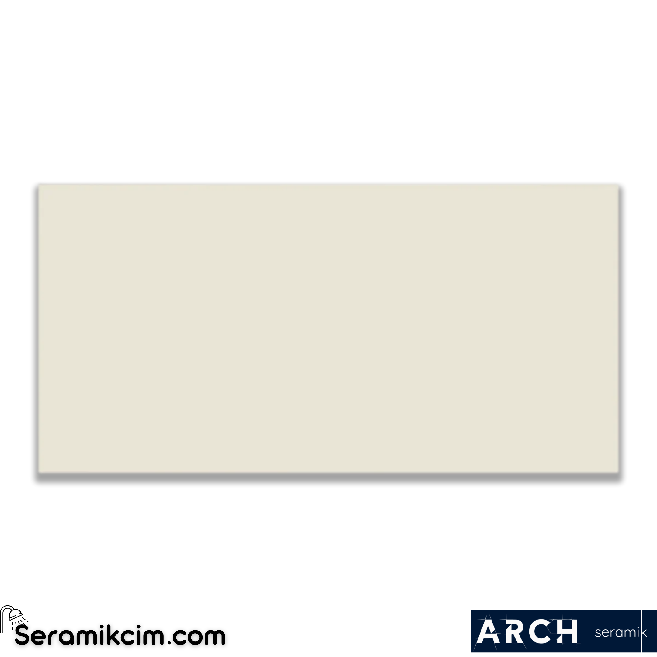 Arch Seramik 10x20 cm Cream Flat Glossy