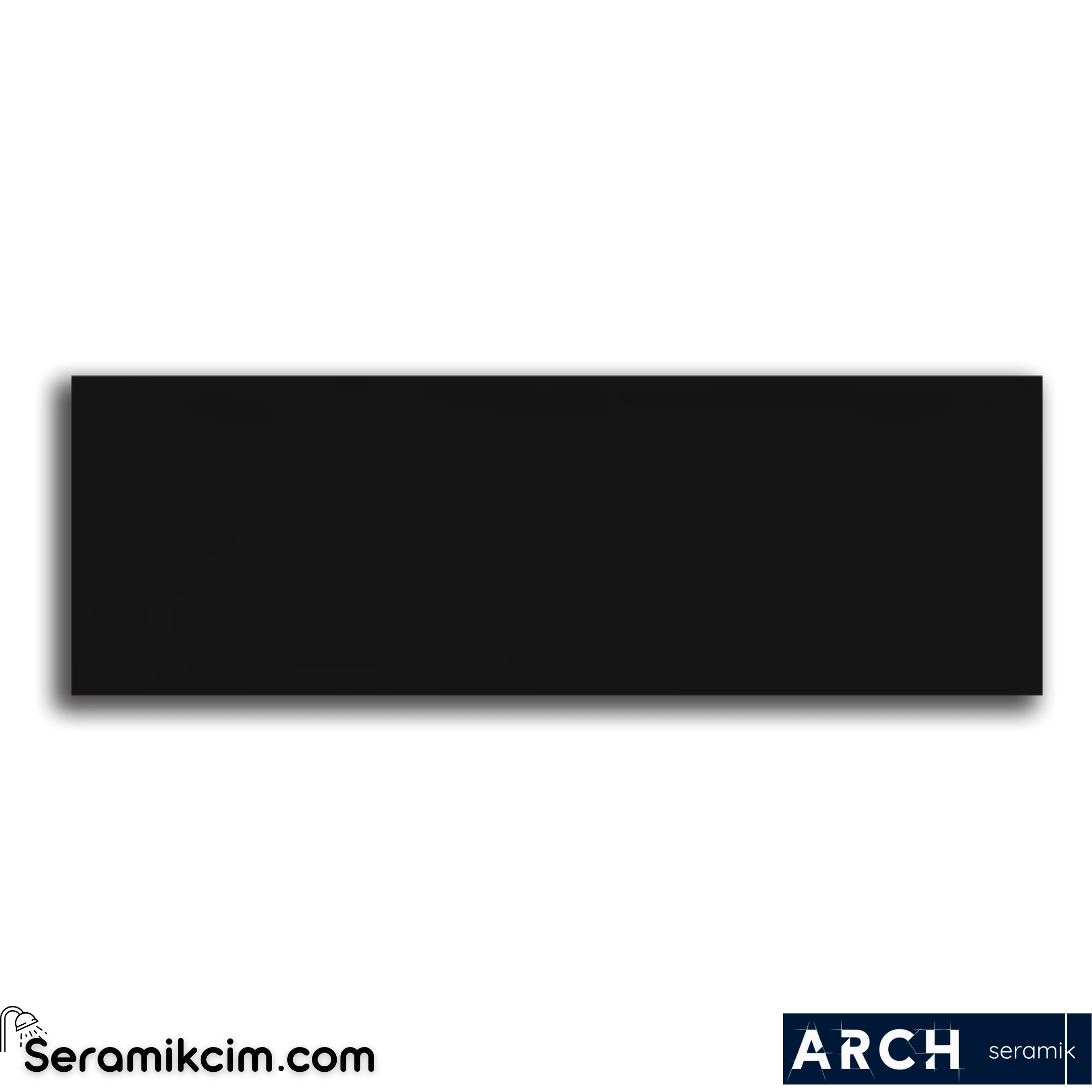 Arch Seramik 10x30 cm Black Bumpy Matt