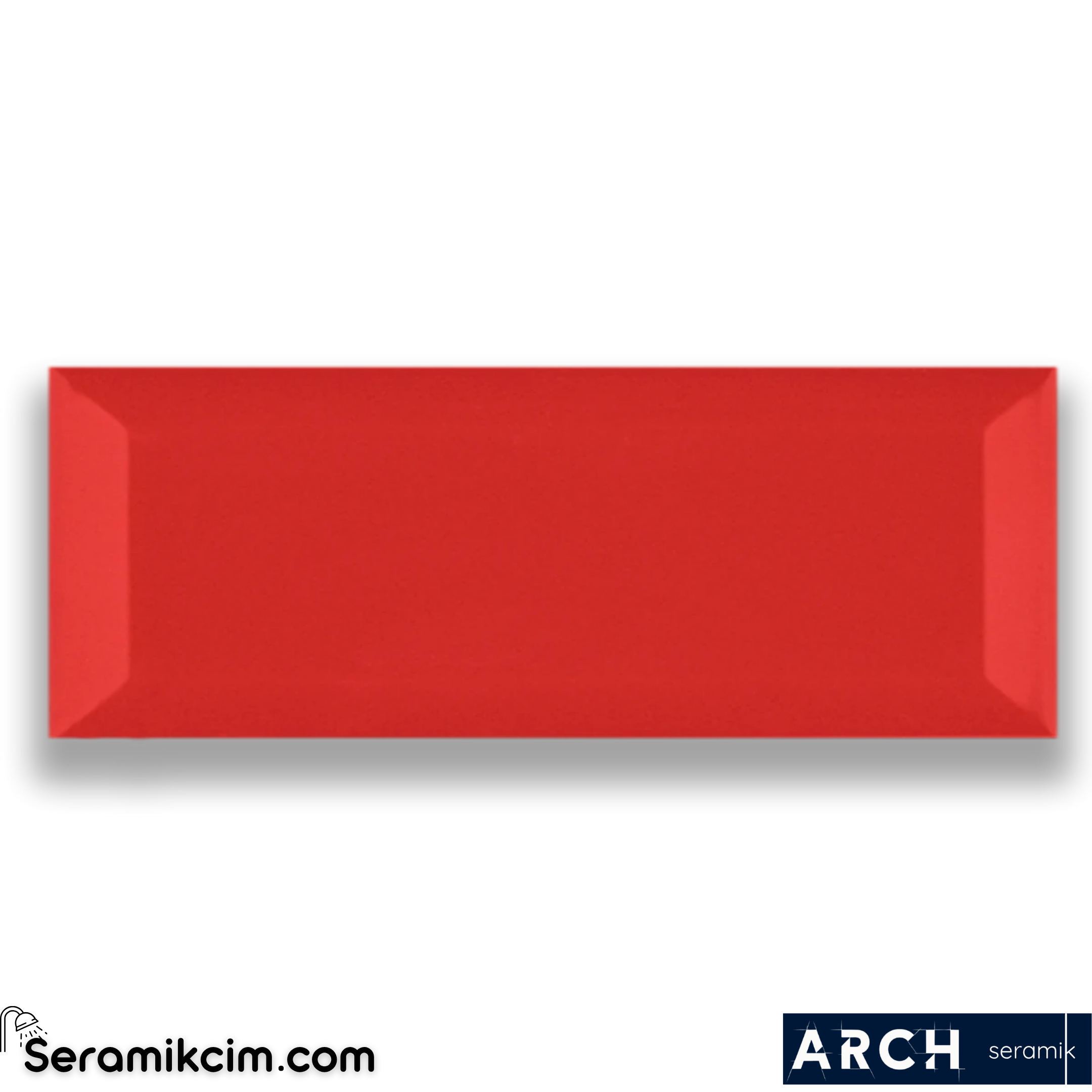 Arch Seramik 10x30 cm Red Metro Matt