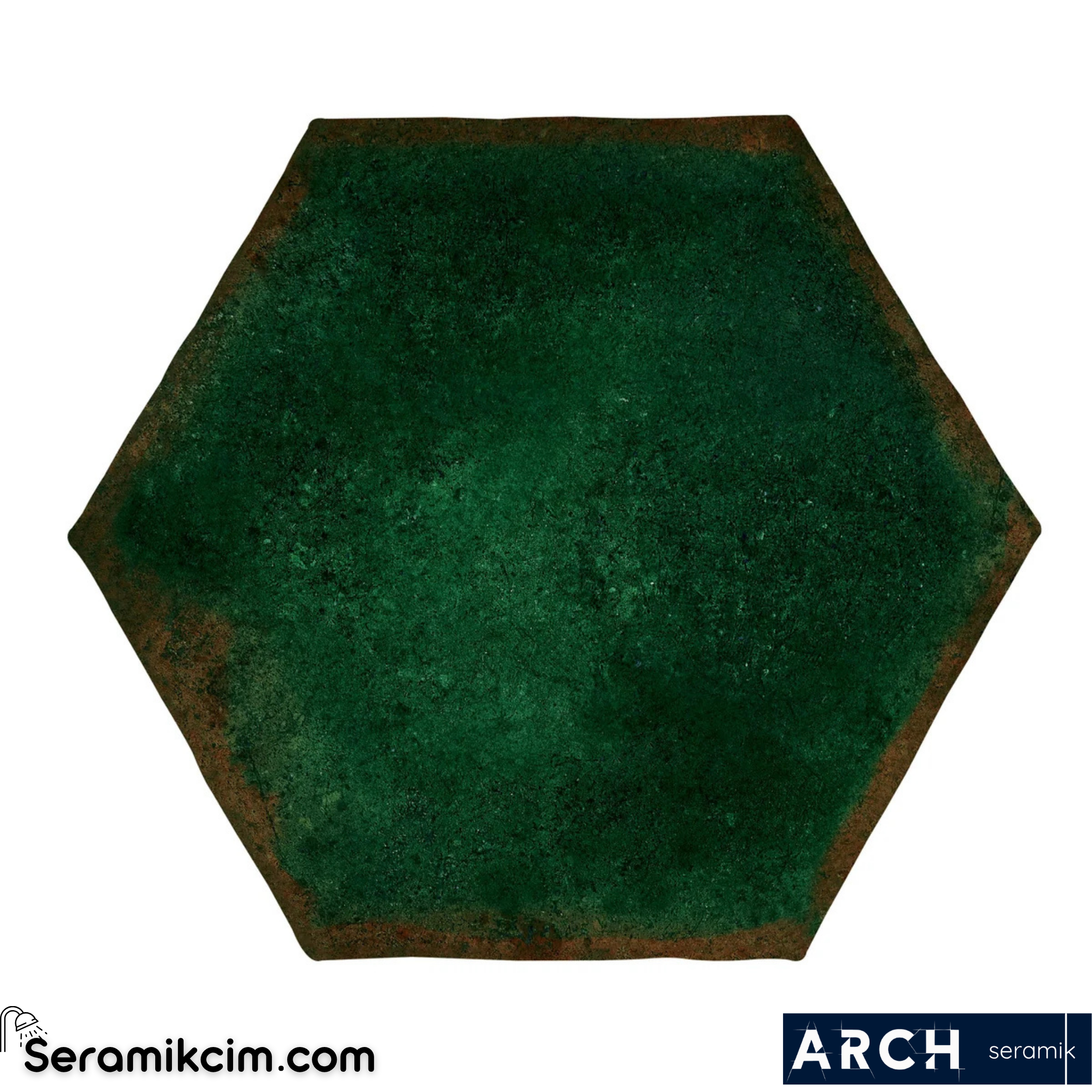 Arch Seramik 15x17,5 cm Antic Hexagon Moss Glossy