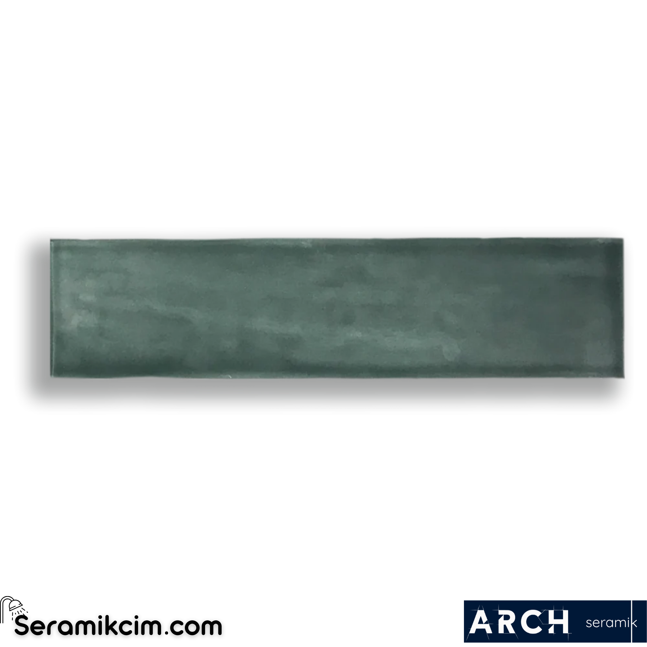 Arch Seramik 7,5x30 cm Artisan Verde Glossy