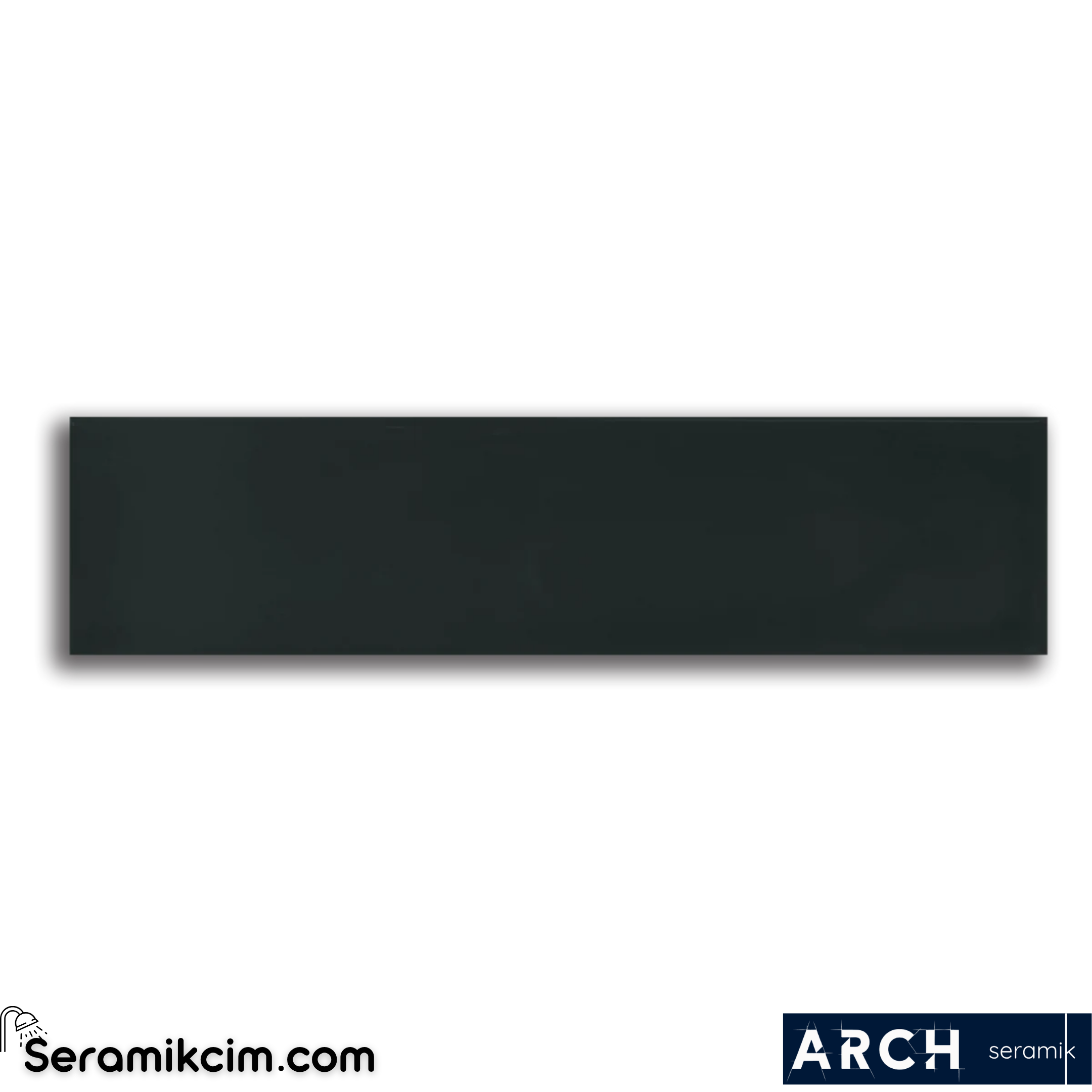 Arch Seramik 7,5x30 cm Black Bumpy Matt