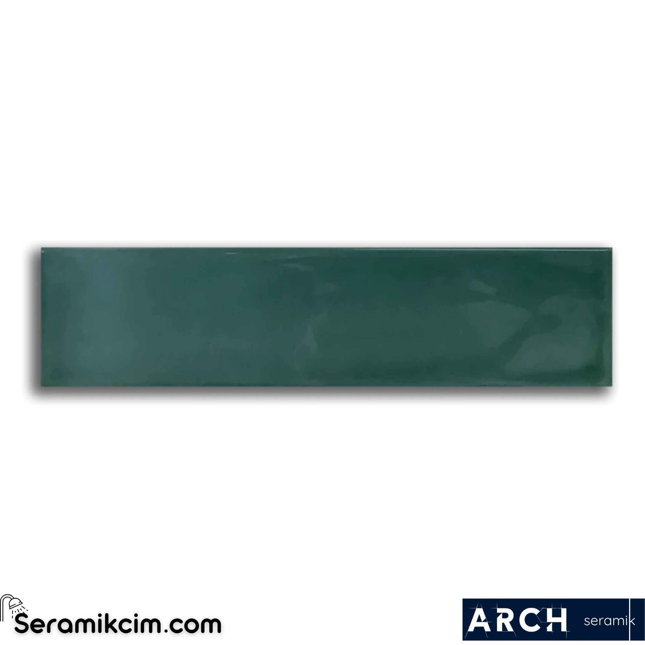 Arch Seramik 7,5x30 cm Verde Bumpy Glossy