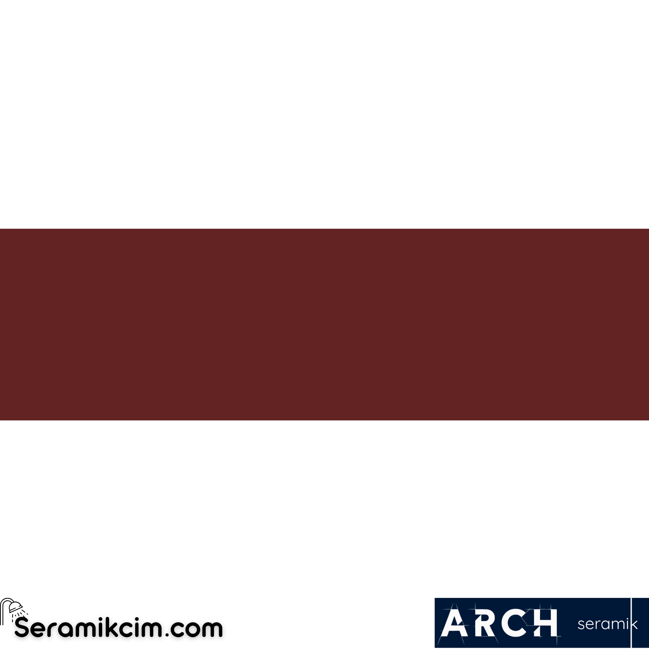 Arch Seramik 7,5x30 Ral 3005 Bordo Bumpy El Yapımı Seramik Parlak