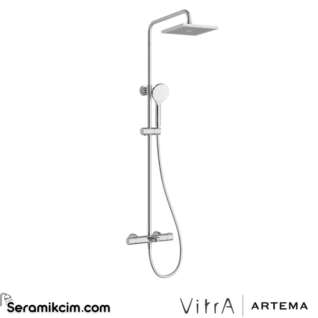 Artema Aquaheat Aquaheat Joy Square 200 Banyo Bataryalı Duş Sistemi Krom A47295