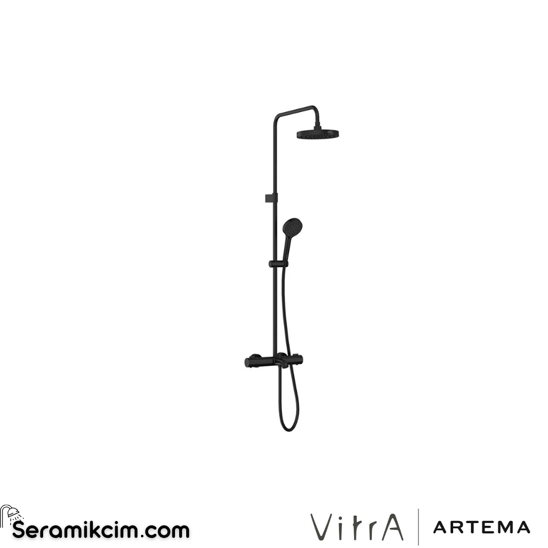 Artema Base Round 200 B Duş Sistemi Mat Siyah A4730336