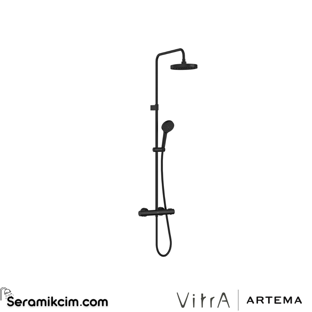 Artema Base Round 200 Duş Sistemi Mat Siyah A4730536