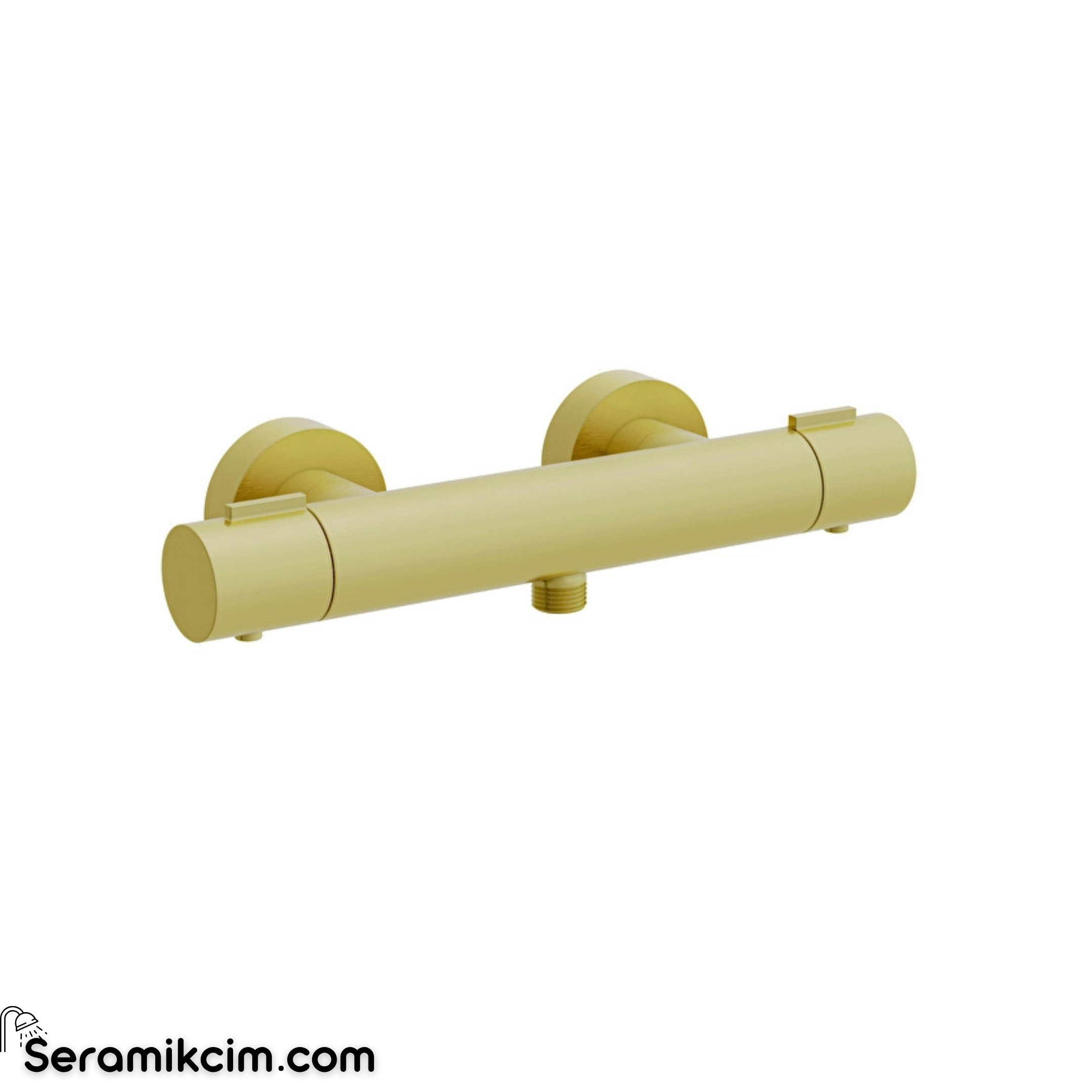 Artema Base Round Termostatik Duş Bataryası Fırçalı Altın A4729925