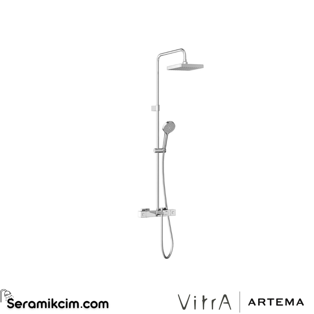 Artema Base Square 200 B Duş Sistemi Krom A47304