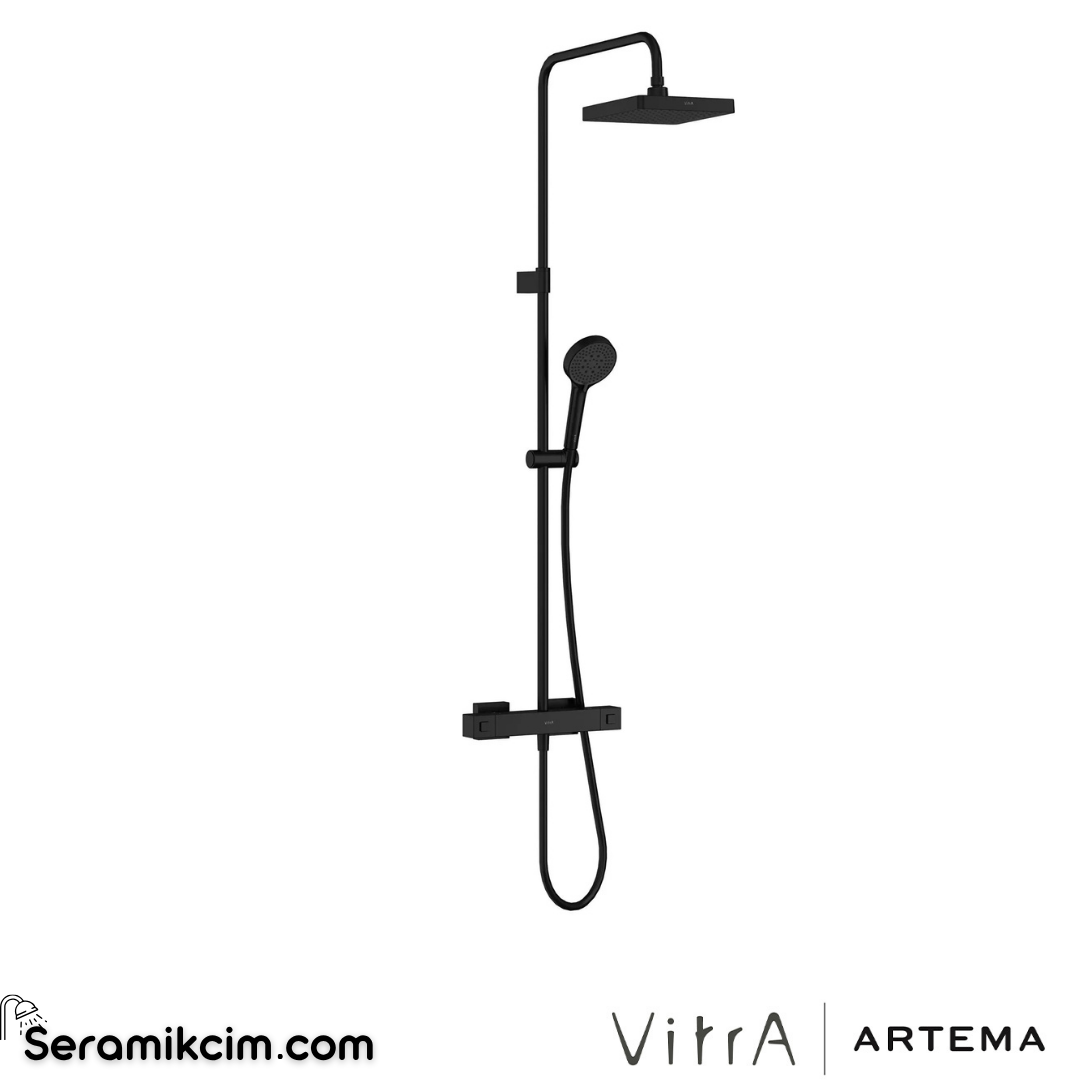 Artema Base Square 200 Duş Sistemi Mat Siyah A4730636